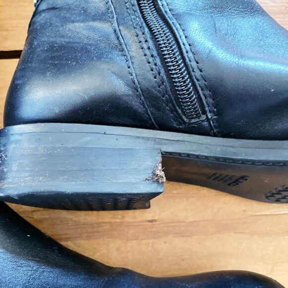 Geox Black Leather Knee-High Boots Size 39 (US 8) - Picture 7 of 13